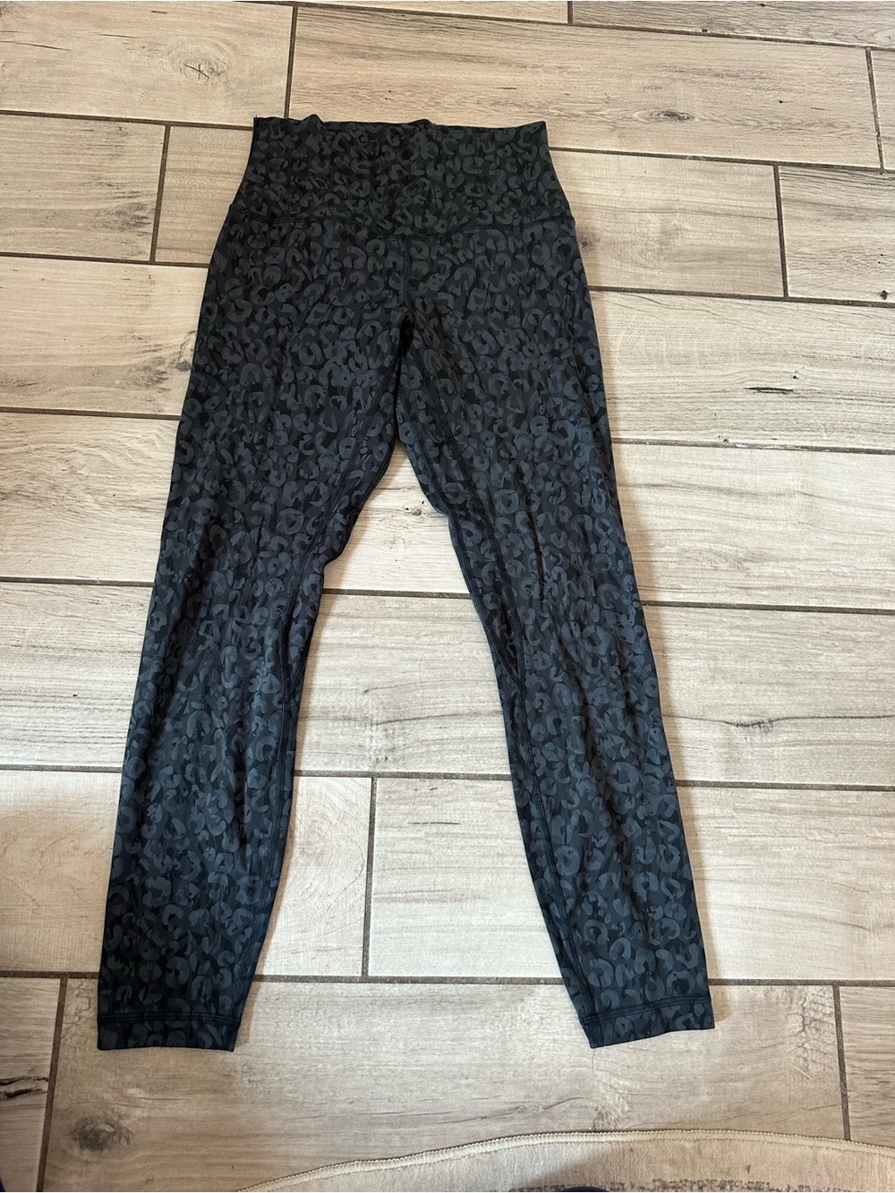 lululemon athletica Black Subtle Leopard High-Rise Leggings